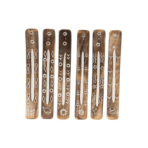 Füstölőtartó népies 26x3x0,5 cm 6 féle