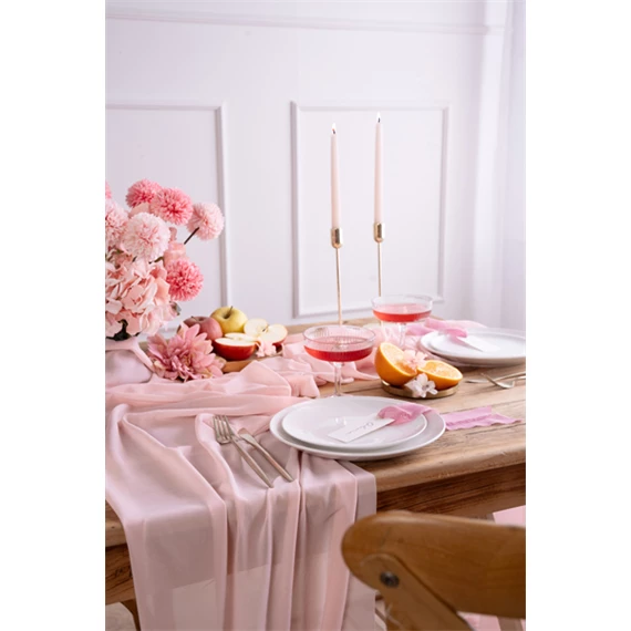 Futó chiffon világos rózsaszín 0,48 x 5 m