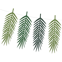Girland - Trópusi levelek 125cm zöld