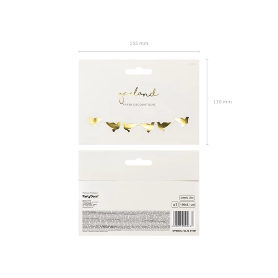 Girland galambok arany 112 cm