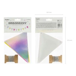 Girland papír 1,8 m rózsaszín, sárga, zöld