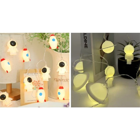 Girland szett űrhajós, LED-es 5x4x180 cm 2 féle S/10