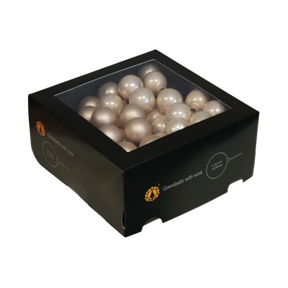 Gömb betűzős 3 cm champagne combi S/72