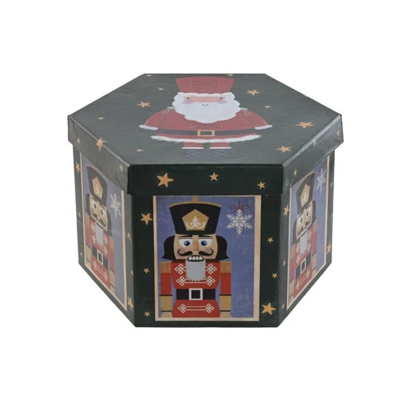 Gömb szett mintás, akasztós 25x21,5x15,5 cm S/14