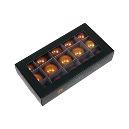 Gömb 4 cm caramel brown S/15