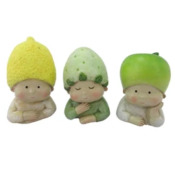 Gyerek citrom, eper, alma sapkában 3,8x3,8x6,5 cm 3féle