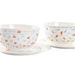 Gyermek étkészlet 19x19x2 cm S/3 270 ml 2 féle