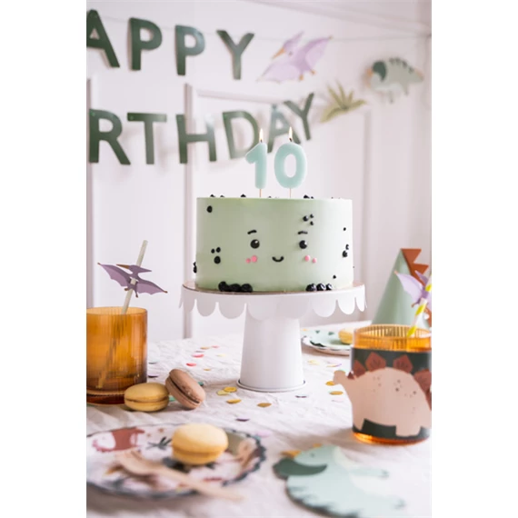 Gyertya 0-ás szám születésnapi világoskék 5,5 cm