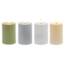 Gyertya LED-es 7x7x10 cm 4 féle
