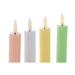 Gyertya LED-es 2x2x24 cm 4 féle