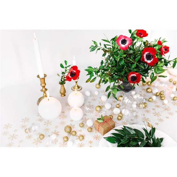 Gyertya gömb matt fehér 6 cm S/10