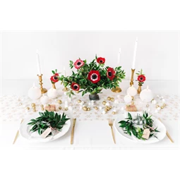 Gyertya gömb matt fehér 8 cm S/6