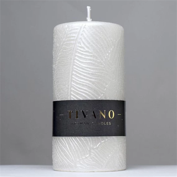 Gyertya henger, nyomott mintával 7x14 cm