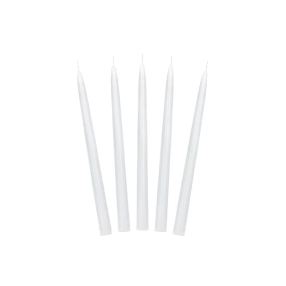 Gyertya kúp alakú matt fehér 24 cm S/10