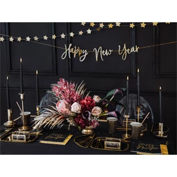 Gyertya kúp alakú matt fekete 24 cm S/10