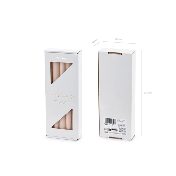 Gyertya kúp alakú matt natúr 24 cm S/10