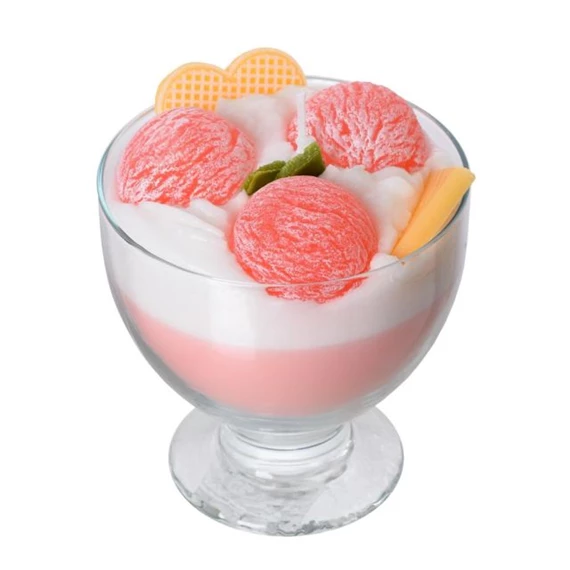 Gyertya málnás pohárkrém kehelyben formájú 11x13 cm