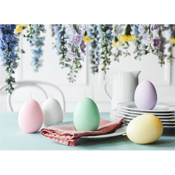 Gyertya tojás alakú világos lila 10 cm