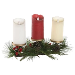 Gyertyatartó dekorációval 43x24x12 cm