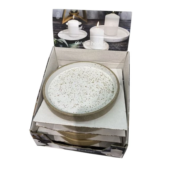 Gyertyatartó 15x15x2 cm 2 féle