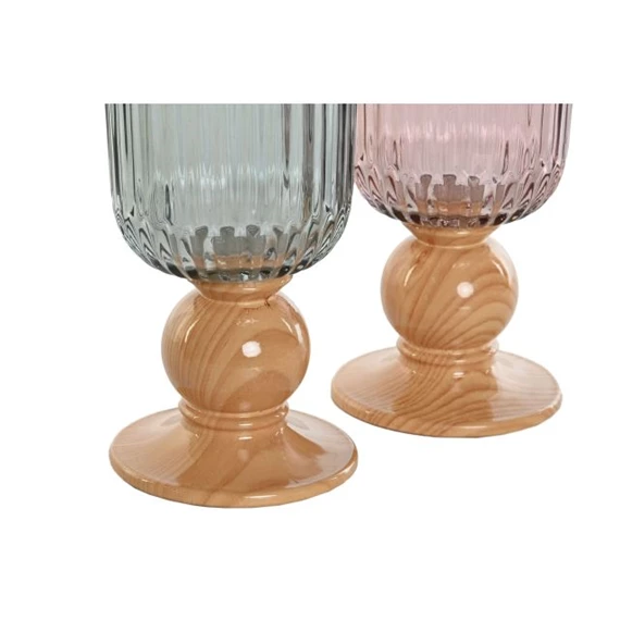 Gyertyatartó 9x9x17 cm 3 féle