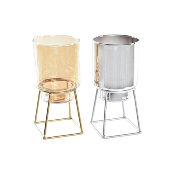 Gyertyatartó 9x9x17 cm 2 féle