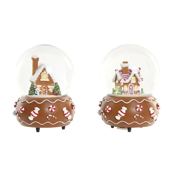 Hógömb zenélő 10x10x13 cm 2 féle