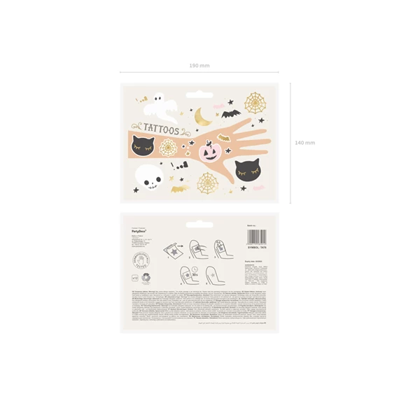 Ideiglenes tetoválások halloween, mix S/12