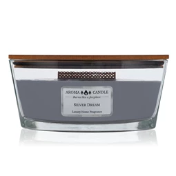 Illatgyertya hajó - Ezüst álom 453 g 19x11x9 cm