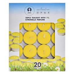 Illatgyertya szett Citromfű illatú 3,5x3,5x1 cm S/20
