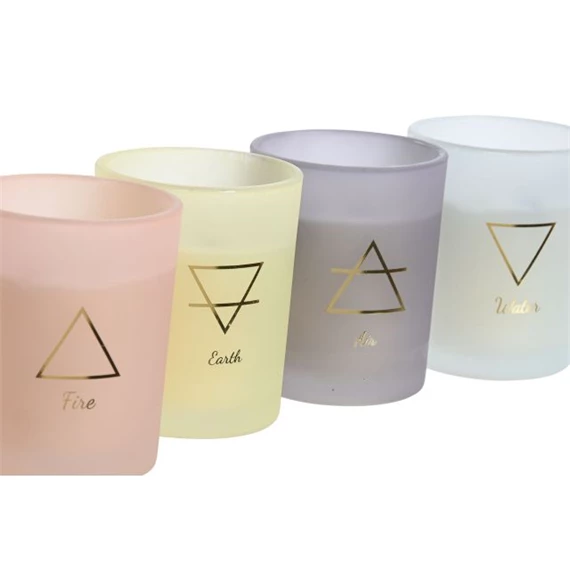 Illatgyertya 8x8x10 cm 4 féle