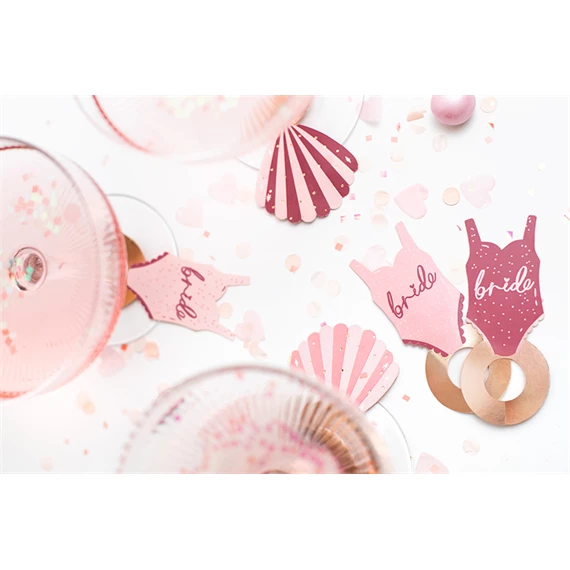 Italcímke fürdőruha és kagyló 8x5 cm mix S/10