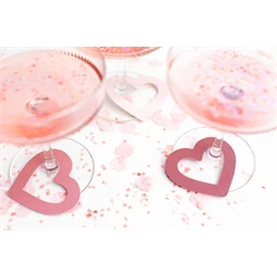 Italcímke szívek, 6,5x6 cm, vegyes S/10