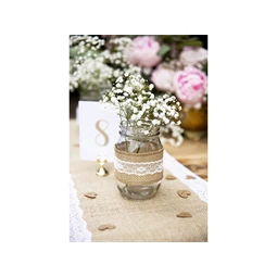 Juta szalag csipkével 5x500 cm