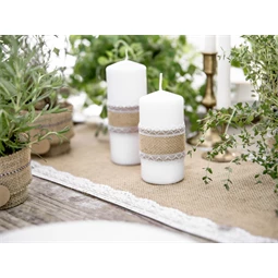 Juta szalag csipkével 5x500 cm