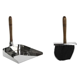 Kandalló szett nikkelezett 24x21x26 cm S/2