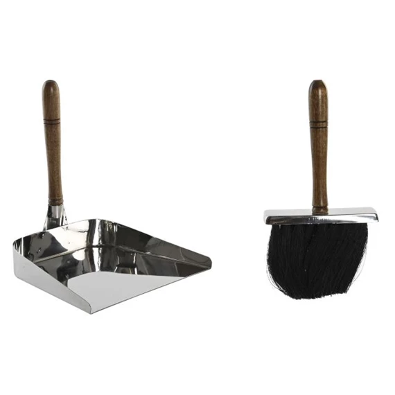 Kandalló szett nikkelezett 24x21x26 cm S/2