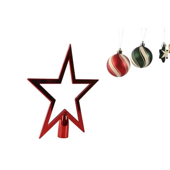 Karácsonyfa dísz szett, akasztós 21x6,5x27 cm S/53