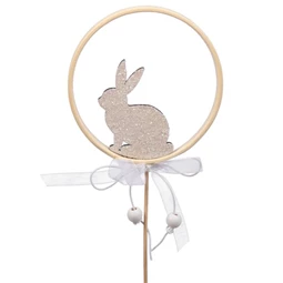 Karika nyúllal, betűzős 10x10 cm S/4