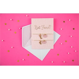 Kártya karkötőkkel legjobb barátok, 10,5x14,8 cm