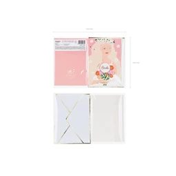 Kártya zománc kitűzővel menyasszony, 10,5x15 cm