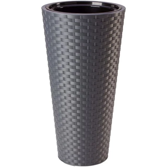 RATTANA SLIM kaspó kerek, ültető betéttel 40 cm