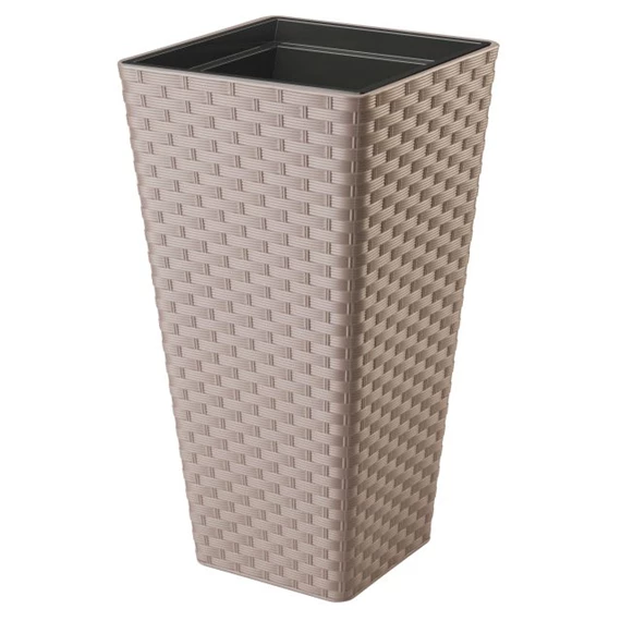 RATTANA SLIM kaspó szögletes, ültető betéttel 30 cm