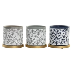 Kaspó alátéttel 13x13x14 cm 4 féle