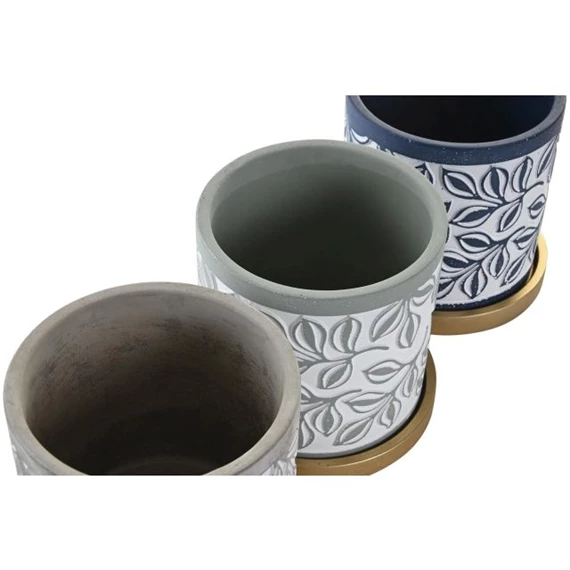 Kaspó alátéttel 13x13x14 cm 4 féle