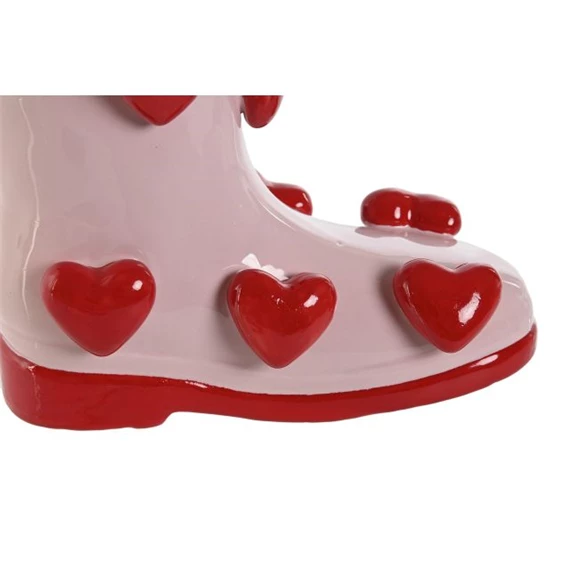 Kaspó csizma szívvel 21x11x22 cm 2 féle