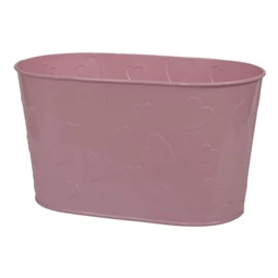 Kaspó hosszúkás, szív mintával 23x13x13 cm