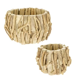 Kaspó bélelt, kerek 19x12cm, 30x15 cm S/2