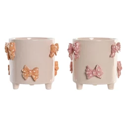 Kaspó lábbal, masnikkal 16x16x14 cm 2 féle