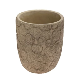 Kaspó levél mintával 14x14x16,8 cm